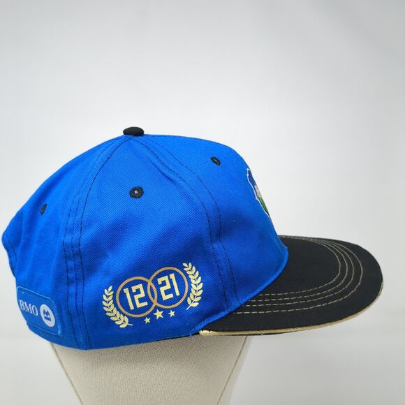 Milwaukee Bucks Snapback Hat Blue One Size Adjustable Embroidered 6 Panel - Picture 4 of 8